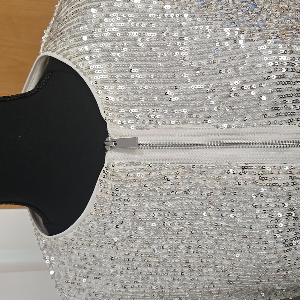 Halogen Sequin Silver Women's Jacket - image 2